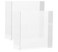JOINPAYA Base de Exhibición de Acrílico Cuadrada 5x5cm 2 Piezas para Joyas y Figurines Superficie Lisa y Fácil de Transportar para Oficinas y Vitrinas
