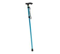 JOINPAYA Bastón de Aluminio Ajustable para Senderismo Altura Regulable de Color Azul Diseño Ergonómico y Portátil para Mayores y