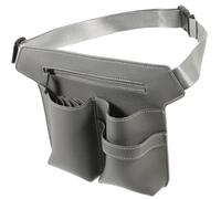 JOINPAYA Bolsa de Herramientas para Peluquería Cinturón, Estuche Profesional para Tijeras de Cabello, Cuero Sintético Gris, Organizador Compacto y Ligero para Uso Diario y Viajes