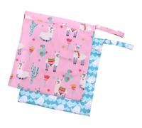 JOINPAYA Bolsa de Pañales Reutilizable Impermeables de Tela y TPU 2 Piezas Azul Organizador para Ropa Seca y Húmeda para Ñiño Adecuado para Uso Interior y Exterior