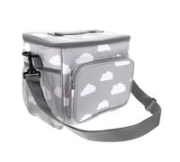 JOINPAYA Bolsa Térmica para Fiambrera de Tela Oxford 600d, Portátil y Ligera, Tamaño Medio, Color Gris, Bolsa Aislante Reutilizable para Almuerzo, Picnic y Trabajo, Almacenamiento