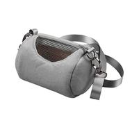 JOINPAYA Bolsa Transporte Hámster Portátil Redonda Gris Mochila Pet Carrier con Malla Respirable Correa Ajustable para Viaje y Paseo Mascotas Pequeñas