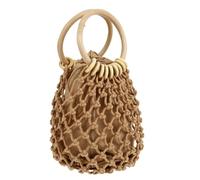 JOINPAYA Bolso Pequeño de Mano Tejido Cordon Ajustable Mini Bolso de Algodón para Mujer Verano Forro para Paseo y Vacaciones