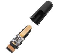 JOINPAYA Boquilla y Ligadura para Clarinete B Tapa Protectora, Juego de Accesorios de Bambú y Metal para Instrumentos de Viento Madera, para Músicos en Entrenamiento y Profesionales