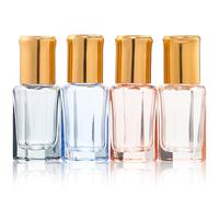 JOINPAYA Botellas de Aceite Esencial Vacías de Vidrio 3ml, Paquete de 4 Piezas Rodillo Portátil y Elegante para Uso Compacto en Aromaterapia