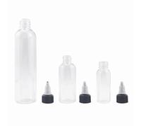 JOINPAYA Botellas de Vacías Transparentes de 60 Ml, Set de 15 Piezas, Botellas de Almacenamiento para Pigmentos y Líquidos, Accesorio y Micropigmentación, Uso Profesional y Artístico