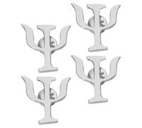 JOINPAYA Broche de Psicología Vintage de Aleación Metálica 4 Piezas Diseño Retro Plateado para Chaquetas Abrigos y Camisas Accesorio Versátil para Psicólogos Estudiantes y Hombres