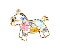 JOINPAYA Broche de Solapa de Caballo Pequeño Cristales de Colores Accesorio Ligero de Latón para Abrigo Bolso y Sombrero Broche Zodiacal 2026 Obsequio para Fiestas y Navidad