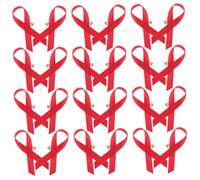 JOINPAYA Broches Cinta Roja de Concienciación, Pin de Lazo Rojo, 200 Piezas, Metal Dorado, para Mujer, Accesorios de Orgullo, Uso en Eventos Benéficos y Campañas de Salud