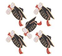 JOINPAYA Broches de Graduación 2026 de Aleación de Zinc 5 Pines Esmaltados Decorativos para Ropa y Accesorios Recuerdo para Fiesta y Ceremonia de Graduación Obsequio para Estudiantes y