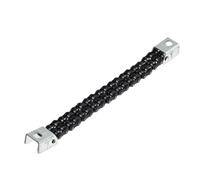 JOINPAYA cadena de tambor batería eléctrica pedal de reverberación para bateristas Accesorio de tambor cadena de pedales de tambor cadena de doble hebilla planchar Black