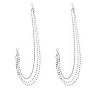 JOINPAYA Cadenas para Zapatos Pedrería Accesorio Multicapa de Aleación de Zinc Par de Dijes Brillantes para Zapatillas Deportivas Decoración Femenina para Calzado Casual y Botas