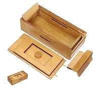 JOINPAYA Caja De Puzzle De Madera con Compartimento para Juguete Cognitivo Estimulación Mental para Almacenar Dinero Tarjetas y Joyas