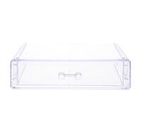 JOINPAYA Caja Organizadora Transparente Tipo Cajón Pequeña para Maquillaje y Joyas, Organizador de Escritorio Capacidad Media para Cosméticos y Accesorios, Estuche Cerrado Antipolvo