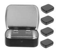 JOINPAYA Caja Pequeña de Lata de Hierro Tapa Estuche Portátil Rectangular 60X45X15Mm Set de 5 Unidades Negro Mate Organizador Compacto para Almacenamiento de Objetos Pequeños y Dulces