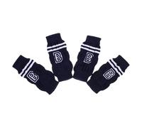 JOINPAYA Calcetines Antideslizantes para Perros Pequeños y Gatos 4 Piezas en Color Azul Oscuro Letra M Protección para Patas Diseño Cómodo y Talla Recomendada para Mascotas de 3-8 Libras