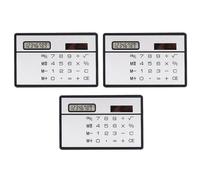 JOINPAYA Calculadora Solar Ultradelgada de Bolsillo 3 Piezas Pantalla Táctil Compacta y Portátil para Estudiantes y Oficina Herramienta de Cálculo Digital Práctica y Ligera