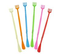 JOINPAYA Calzador Manual de Doble Punta 6 Piezas Herramienta para Levantar Zapatos y Rascador de Espalda Masaje Plástico Resistente Colores Surtidos Uso Práctico para Aliviar Picazón y