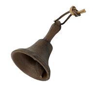 JOINPAYA Campana de Mano de Hierro Vintage Estilo Japonés Campana Manual para Llamada en Restaurante o Escuela Campanilla Decorativa Rústica Acabado Oxidado Mini Timbre de Servicio