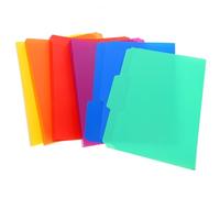 JOINPAYA Carpetas de Archivo A4 de 6 Piezas Carpetas de Plástico Pp en 6 Colores Organizador de Documentos para Oficina Hogar y Escuela Resistente y Multifuncional