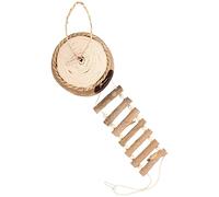 JOINPAYA Casa De Pájaros De Juguete De Fibra De Cáscara Natural Percha Colgante Juguete De Escalera para Pájaros para Cabañas