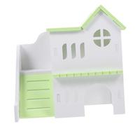JOINPAYA Casa para Hámster De PVC Escondite Decorativo para Hámster y Chinchillas Nido para Dormir Villa De Dos Plantas Accesorio De Jaula para Pequeños Animales