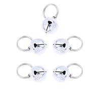 JOINPAYA Cascabeles para Collar de Mascotas Plateados 18 Mm, Paquete de 10 Unidades, Colgantes para Perros y Gatos, Accesorios para Collares, Campanas Navideñas, Rastreador de Mascotas