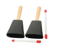 JOINPAYA Cencerro De Metal Con Asa Para Niños, 2 Piezas, Fabricante De Ruido De Cencerro Para Educación Musical y Juegos Infantiles