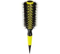 JOINPAYA Cepillo de Pelo Giratorio Mediano Mango Antideslizante, Cerdas de Nylon y Pelo de Jabalí, Tubo de Aluminio Resistente al Calor, Cepillo Portátil para Cabello Rizado y Peinado