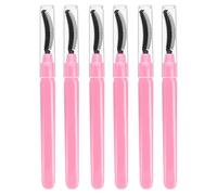 JOINPAYA Cepillo para Extensiones de Pestañas de Silicona Suave 6 Piezas Rosa, Aplicador y Varita de Rímel Portátil para Maquillaje y Viaje, Herramienta para Peinar Pestañas y Cejas