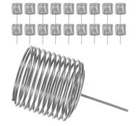 JOINPAYA Cesta de Fertilizante de Acero Inoxidable para Bonsáis Macetas y Orquídeas Juego de 20 Unidades Grandes Cilíndricas sin Tapa Adecuado para Jardinería y Cultivo Interior