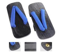JOINPAYA Chanclas Zuecos Japoneses de Verano para Hombre y Mujer Sandalias de Plataforma de Madera Negra Talla 40 Pantuflas Cómodas para Caminar y Uso al Aire Libre