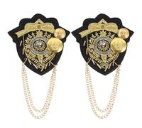 JOINPAYA Charreteras de Hombro Vintage para Mujer, 1 Par de Broches Decorativos Cadena Metálica, Estilo Retro y Academia, Accesorio Elegante para Ropa y Chaquetas