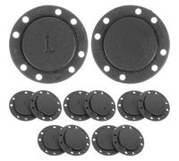 JOINPAYA Cierres Magnéticos Invisibles para Chaquetas y Abrigos, 6 Pares de Botones Negros de 2,6 CM Cierre a Presión, Accesorios para Costura Manual