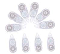 JOINPAYA Cinta Correctora Blanca Transparente 8 Metros Paquete de 10 Unidades Cinta Adhesiva para Corrección Rápida y Limpia Oficina Escuela y Hogar