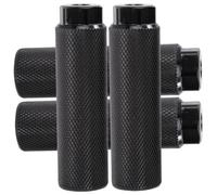 JOINPAYA Clavijas Traseras Negro Ranuras Antideslizantes 4 Piezas de Aleación de Aluminio y Fácil Instalación para Bicicleta de Montaña para Ejes Traseros