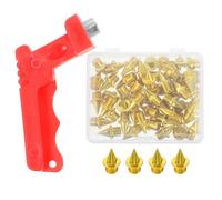 JOINPAYA Clavos de Pista para Calzado Clavos de Pista Cortos Acero y Plástico Dorado Llave para Zapatillas y Atletismo Salto de Longitud