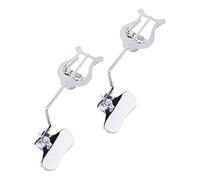 JOINPAYA Clip para Partitura de Trombón 2 Piezas, Abrazadera Metálica Plateada Pequeña, Soporte Resistente para Notas Musicales en Marcha y Uso Portátil