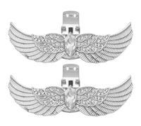 JOINPAYA Clips Decorativos para Zapatos de Tacón y Planos Apliques de Cristal Diseño de Alas de Ángel Desmontables Par de Adornos Elegantes para Bodas y Fiestas