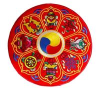 JOINPAYA Cojín Para Cuenco Tibetano Con Bordado Religioso Almohadilla Protectora Para Meditar Color Rojo Pequeño Diseño Duradero y Cómodo Para Cuencos De Sonido Buddha