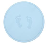 JOINPAYA Colchoneta Redonda para Saltar Cuerda De Gimnasio, Esterilla Antideslizante De, Acolchada para Absorción De Impactos, Diseño Azul Claro Huellas, para Fitness Interior y Protección Articular