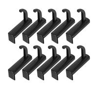 JOINPAYA Colgador de Auriculares para Monitor Negro, 10 Piezas, Soporte Adhesivo de Plástico Multifuncional para Organización y Acceso Rápido en Oficina y Gaming