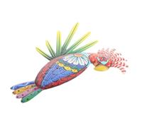 JOINPAYA Colgante de Loro de Hierro Azul para Decoración de Pared Interior y Exterior, Estatua Artesanal Resistente para Jardín, Balcón y Sala, Escultura de Aves Metalicas Decorativas