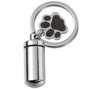 JOINPAYA Colgante de urna urnas Monumento al Perro Grabado Nombre Duelo Memorial urna de Pata de Perro Mascota urna de Pata de Mascota Perro urna Collar Joyas Acero Inoxidable Silver
