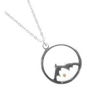 JOINPAYA Collar de Acero Inoxidable Dije de Semillas de Mostaza y Montaña para Mujer Collar de Fe Colgante Creativo Joyería de Moda para Uso Diario y Obsequio