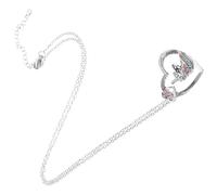 JOINPAYA Collar de Unicornio de Aleación y Cristal Brillante Diseño Creativo y Elegante Colgante de Corazón para Mujer para Diversas Fiestas y Regalos