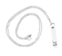 JOINPAYA Collar Urna para Cenizas de Acero Inoxidable Colgante Perfumado Abierto Color Plata Piedra de Abril Joyería Conmemorativa Unisex para Recordar Seres Queridos