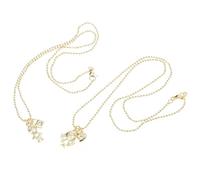 JOINPAYA Collares Colgantes para 2 Piezas Colgantes de Humanos Collar de San Valentín para Hombre y Mujer Cadena Ajustable para Clavícula Joyería Infantil en Acero Inoxidable