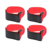 JOINPAYA Collares de Nailon Antiruido para Aves de Corral 4 Piezas Diseño Ajustable Color Rojo Banda Ligera para Cuello de Machos y Pollos Reducción de Canto para Uso Agrícola y