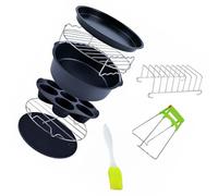 JOINPAYA Color Aleatorio de Accesorios para Freidora de Aire Juego de 9 Piezas de Acero Inoxidable Antiadherente Apto para Lavavajillas Adecuado para Cocina y Repostería